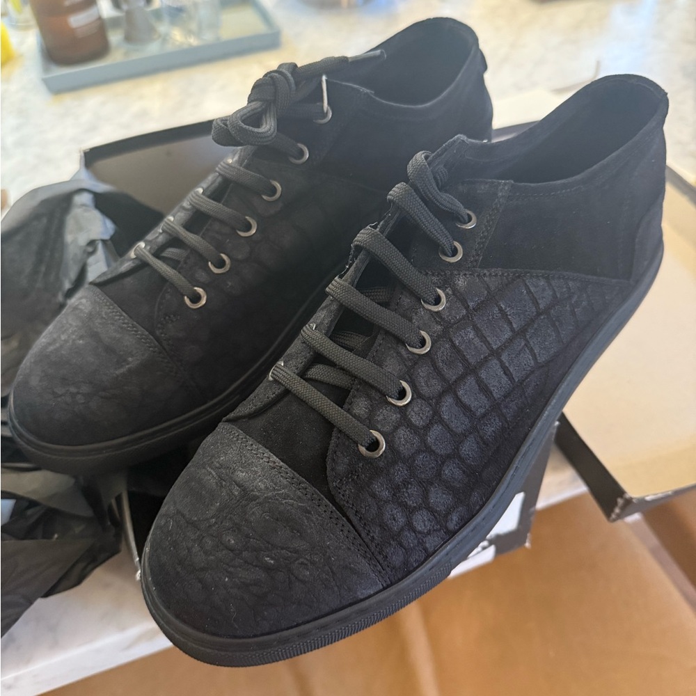 Neil Barrett Black Textured Men's Shoes size 12 - rare dead stock